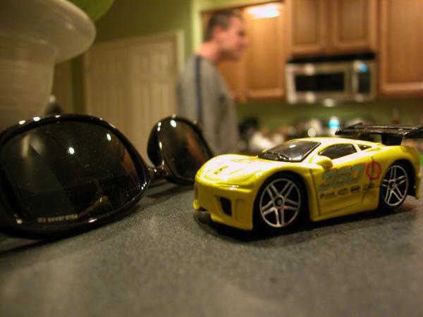 Sports Car on Kitchen Counter